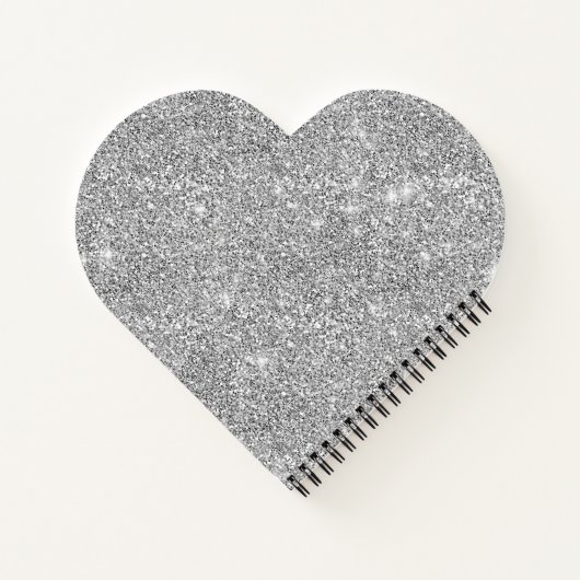 Stijlvol zwart ruitmonogram Crystal Silver Notitieboek (Achterkant)