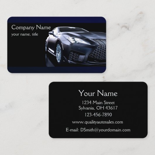 Stijlvol zwart Visitekaartje (Voorkant / Achterkant)