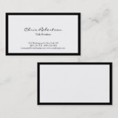 Stijlvol zwart Visitekaartje met zwarte tinten (Voorkant / Achterkant)