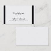 Stijlvol zwart Visitekaartje met zwarte tinten (Voorkant / Achterkant)