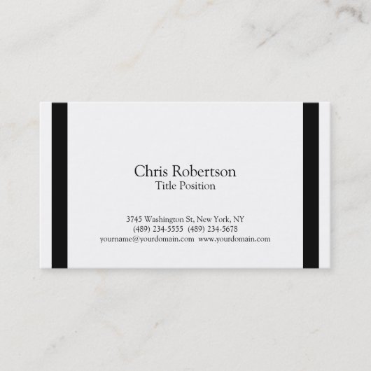 Stijlvol zwart Visitekaartje met zwarte tinten (Voorkant)