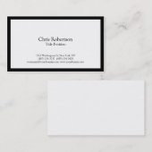 Stijlvol zwart Visitekaartje met zwarte tinten (Voorkant / Achterkant)