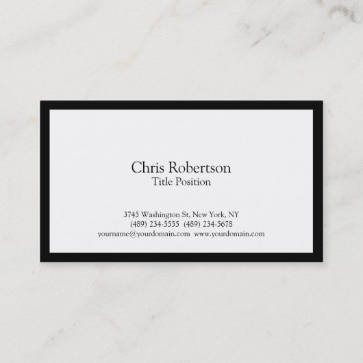Stijlvol zwart Visitekaartje met zwarte tinten (Voorkant)
