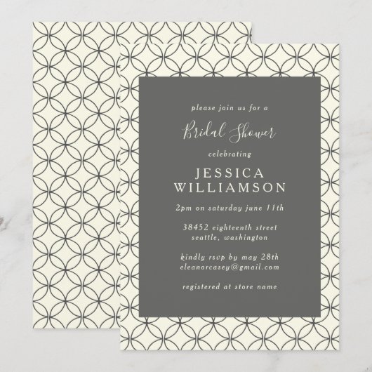 Stijlvol zwart Vrijgezellenfeest met witte streep Kaart (Voorkant / Achterkant)