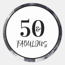 Stijlvol zwart-wit 50 en Fabulous Birthday