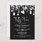 Stijlvol Zwart Wit 55ste Verjaardagsfeest Kaart (Voorkant)