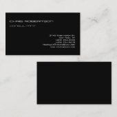 Stijlvol zwart wit aantrekkelijk Visitekaartje (Voorkant / Achterkant)