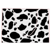 Stijlvol zwart-wit afdrukpatroon Bleek roze Groot Cadeauzakje (Achterkant)