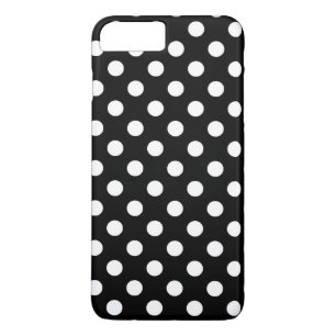 Stijlvol zwart-wit Big Polka Dots Pattern iPhone 8/7 Plus Hoesje