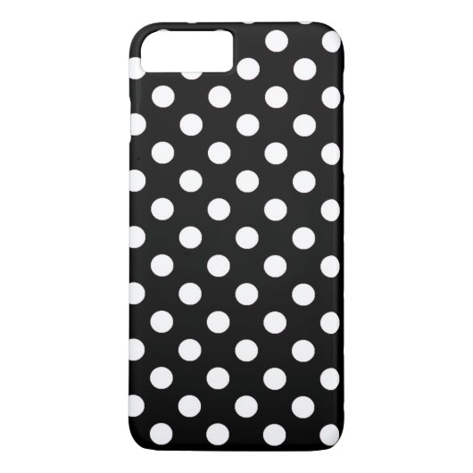 Stijlvol zwart-wit Big Polka Dots Pattern Case-Mate iPhone Case (Achterkant)