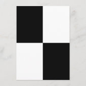 Stijlvol zwart & wit bruiloft menu (Achterkant)