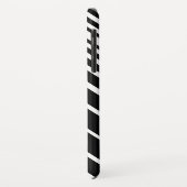 Stijlvol zwart-wit diagonaal streekpatroon Case-Mate iPhone case (Achterkant/links)