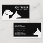 Stijlvol zwart-wit dog Silhouettes Dog Trainer Visitekaartje (Voorkant / Achterkant)