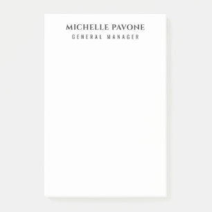 Stijlvol zwart & wit eenvoudig gewoon professionee post-it® notes