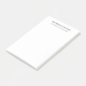 Stijlvol Zwart & Wit Eenvoudig Sober Professioneel Post-it® Notes (Schuin)
