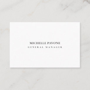 Stijlvol Zwart & Wit Eenvoudig Sober Professioneel Visitekaartje