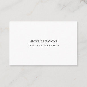 Stijlvol Zwart & Wit Eenvoudig Sober Professioneel Visitekaartje