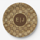 Stijlvol zwart-wit en gouddinavontuur papieren bordje (Voorkant)