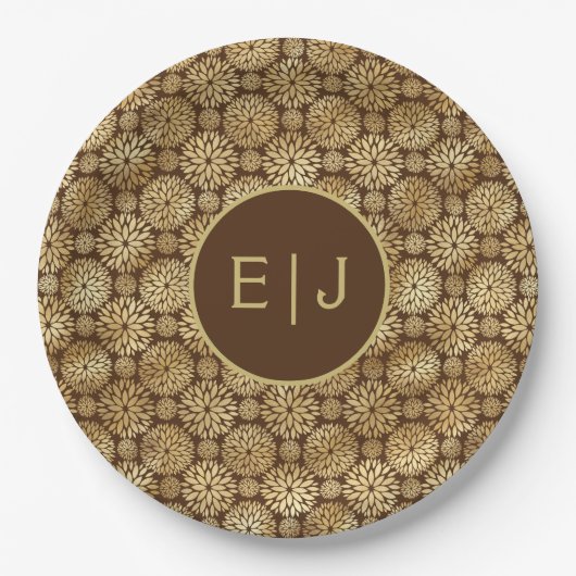 Stijlvol zwart-wit en gouddinavontuur papieren bordje (Voorkant)