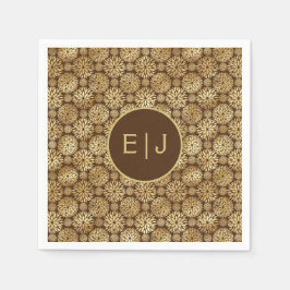 Stijlvol zwart-wit en gouddinavontuur servet