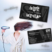 Stijlvol zwart wit en grijs met Initialen modern Visitekaartje