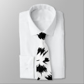 Stijlvol zwart-wit Floral patroon. Stropdas (Gebonden)