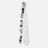 Stijlvol zwart-wit Floral patroon. Stropdas (Achterkant)