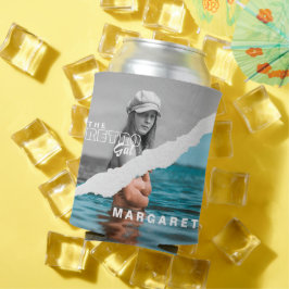 Stijlvol zwart-wit fotobeeldscherm Retro Blikjeskoeler