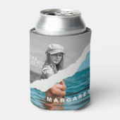 Stijlvol zwart-wit fotobeeldscherm Retro Blikjeskoeler (Blikje Voorkant)