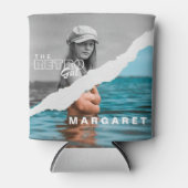 Stijlvol zwart-wit fotobeeldscherm Retro Blikjeskoeler (Voorkant)