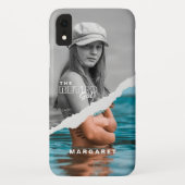 Stijlvol zwart-wit fotobeeldscherm Retro Case-Mate iPhone Case (Achterkant)
