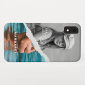 Stijlvol zwart-wit fotobeeldscherm Retro Case-Mate iPhone Case (Achterkant (horizontaal))