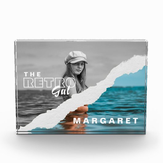 Stijlvol zwart-wit fotobeeldscherm Retro Fotoblokken (Voorkant)