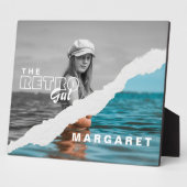 Stijlvol zwart-wit fotobeeldscherm Retro Fotoplaat (Zijkant)