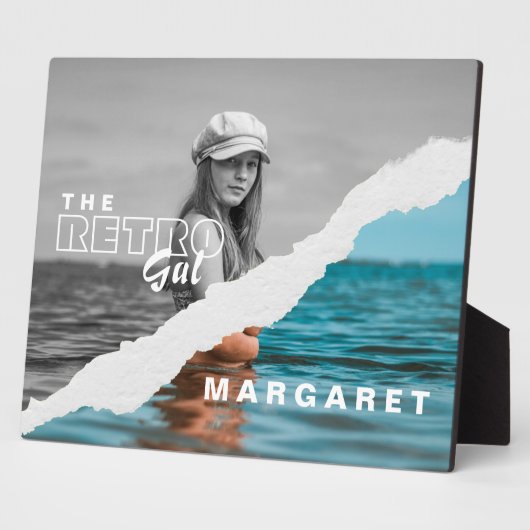 Stijlvol zwart-wit fotobeeldscherm Retro Fotoplaat (Zijkant)