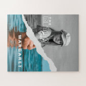 Stijlvol zwart-wit fotobeeldscherm Retro Legpuzzel (Horizontaal)