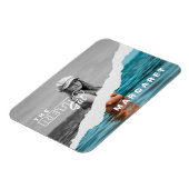 Stijlvol zwart-wit fotobeeldscherm Retro Magneet (Linkerzijde)