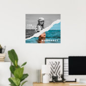 Stijlvol zwart-wit fotobeeldscherm Retro Poster (Thuiskantoor)