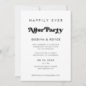 Stijlvol zwart-wit, gelukkig altijd na feestjes kaart (Voorkant)