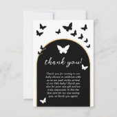 Stijlvol zwart-wit genderneutraal Baby shower Bedankkaart (Voorkant)