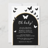 Stijlvol zwart-wit genderneutraal Baby shower Kaart (Voorkant)