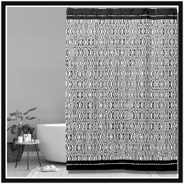 Stijlvol zwart-wit geometrisch patroon douchegordijn