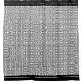 Stijlvol zwart-wit geometrisch patroon douchegordijn (Voorkant)