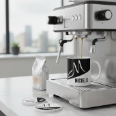 stijlvol, zwart-wit gesplitst script Monogramed Koffiemok