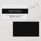 Stijlvol zwart-wit, gestreept modern, professionee visitekaartje (Voorkant / Achterkant)