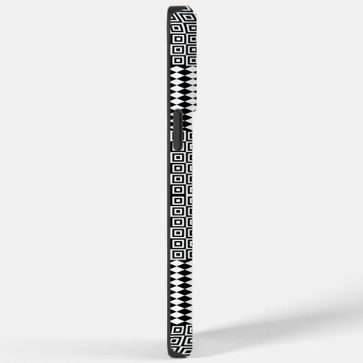 Stijlvol zwart-wit Grieks, kleurrijk Abstract Case-Mate iPhone Case (Achterkant / Rechts)