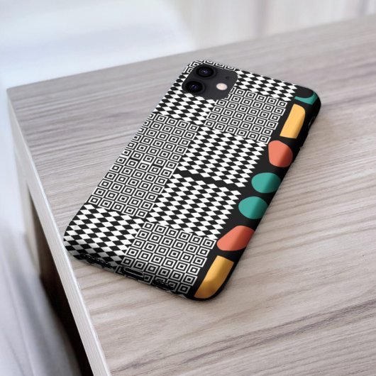 Stijlvol zwart-wit Grieks, kleurrijk Abstract Case-Mate iPhone Case