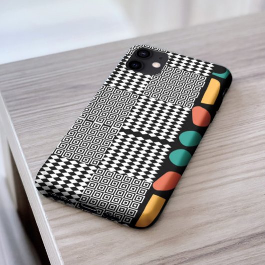 Stijlvol zwart-wit Grieks, kleurrijk Abstract Case-Mate iPhone Case