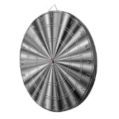 Stijlvol zwart wit grijs zilver patroon dartbord (Voorkant Rechts)