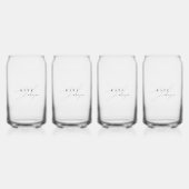 Stijlvol zwart wit handtekening script monogram blikvorm glas (Voorkant)